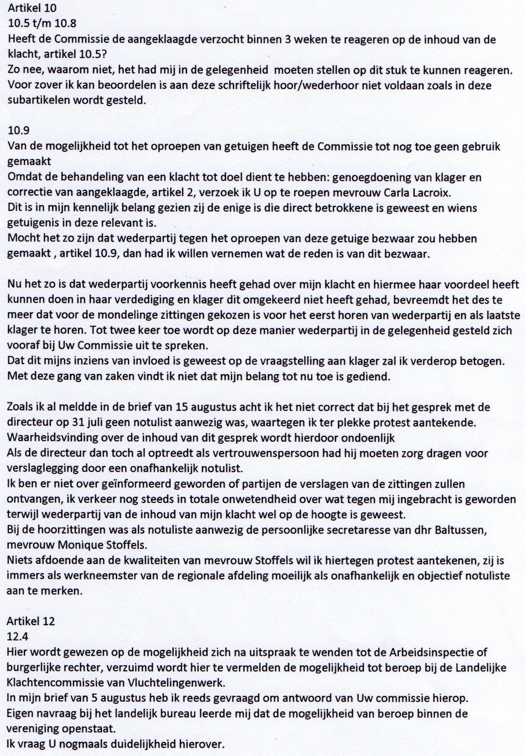 derde brief regionale klachtencommissie blz2